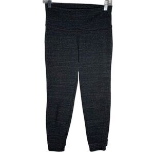 Old Navy Active Heathered Gray Go Dry Fitted Cut Out Twist Detail Leggings MP